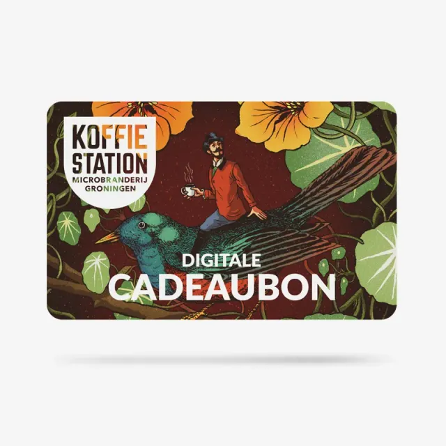 Koffiestation cadeaubon digitale kaart 5 euro