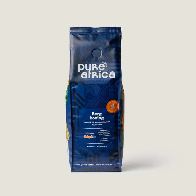 Pure Africa Bergkoning koffiebonen 750g vers gebrand