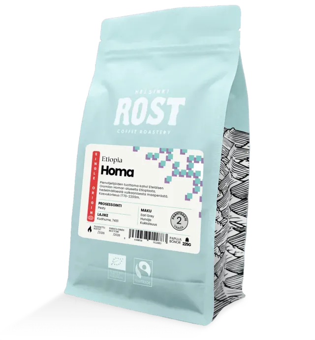 Rost Yirgacheffe Homa koffiebonen 225 g bio fairtrade