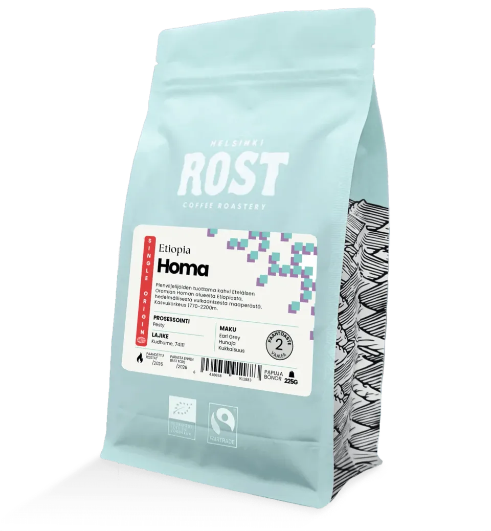 Rost Yirgacheffe Homa koffiebonen 225 g bio fairtrade