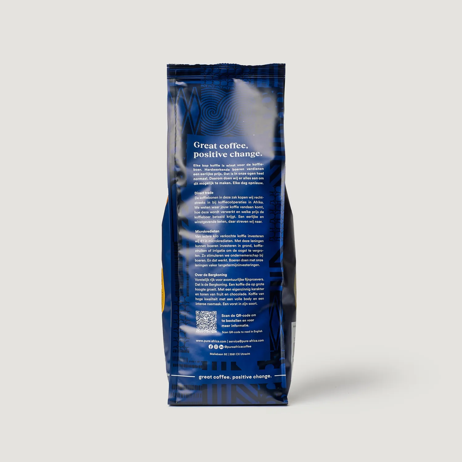Pure Africa Bergkoning koffiebonen 750g vers gebrand