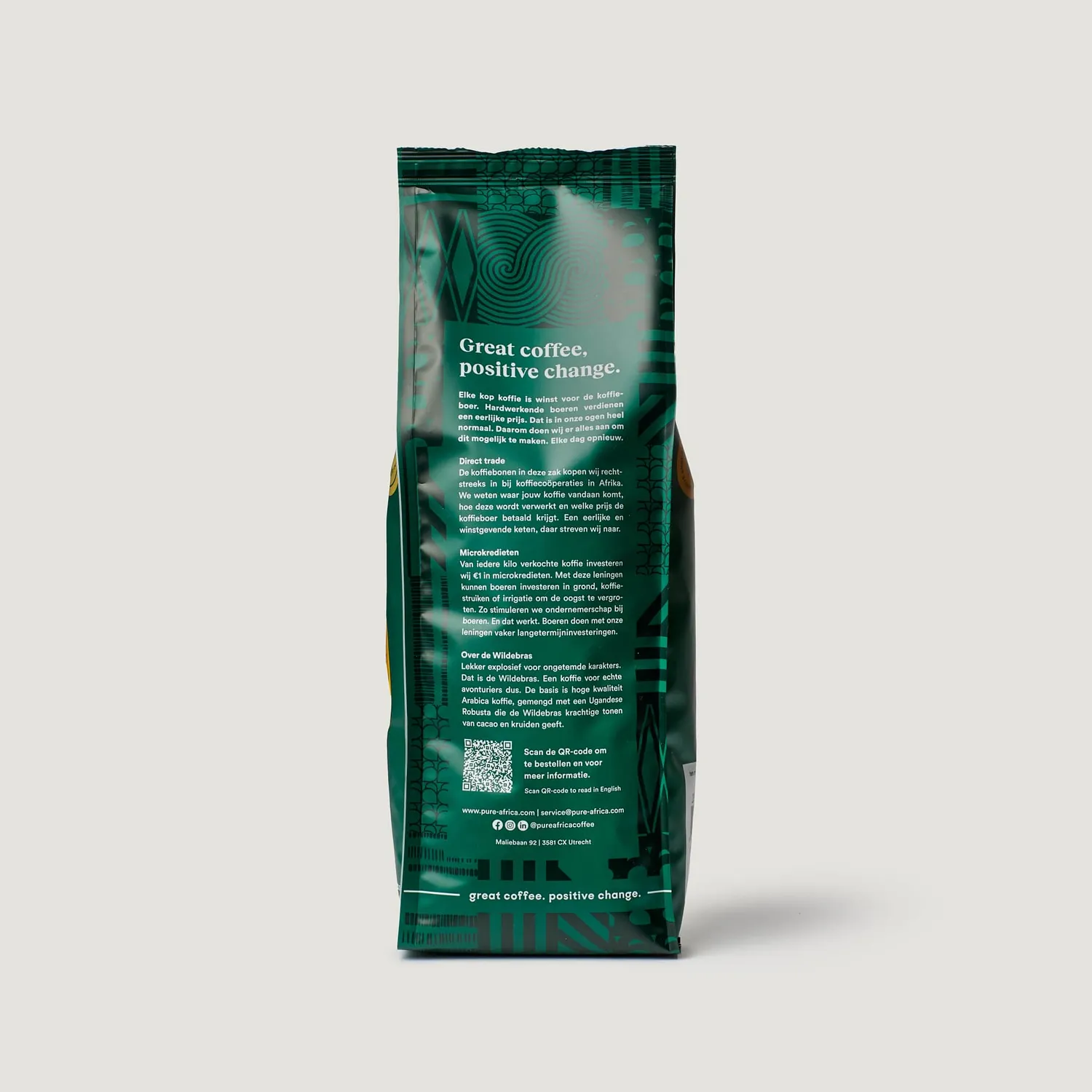 Pure Africa Coffee Wildebras koffiebonen doos 10x750g krachtig