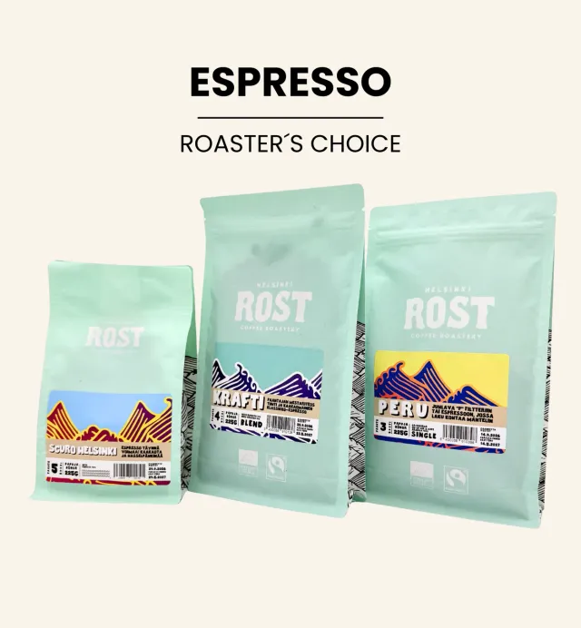 Rost Roaster's Choice espresso koffiebonen 3 x 225 g krachtig