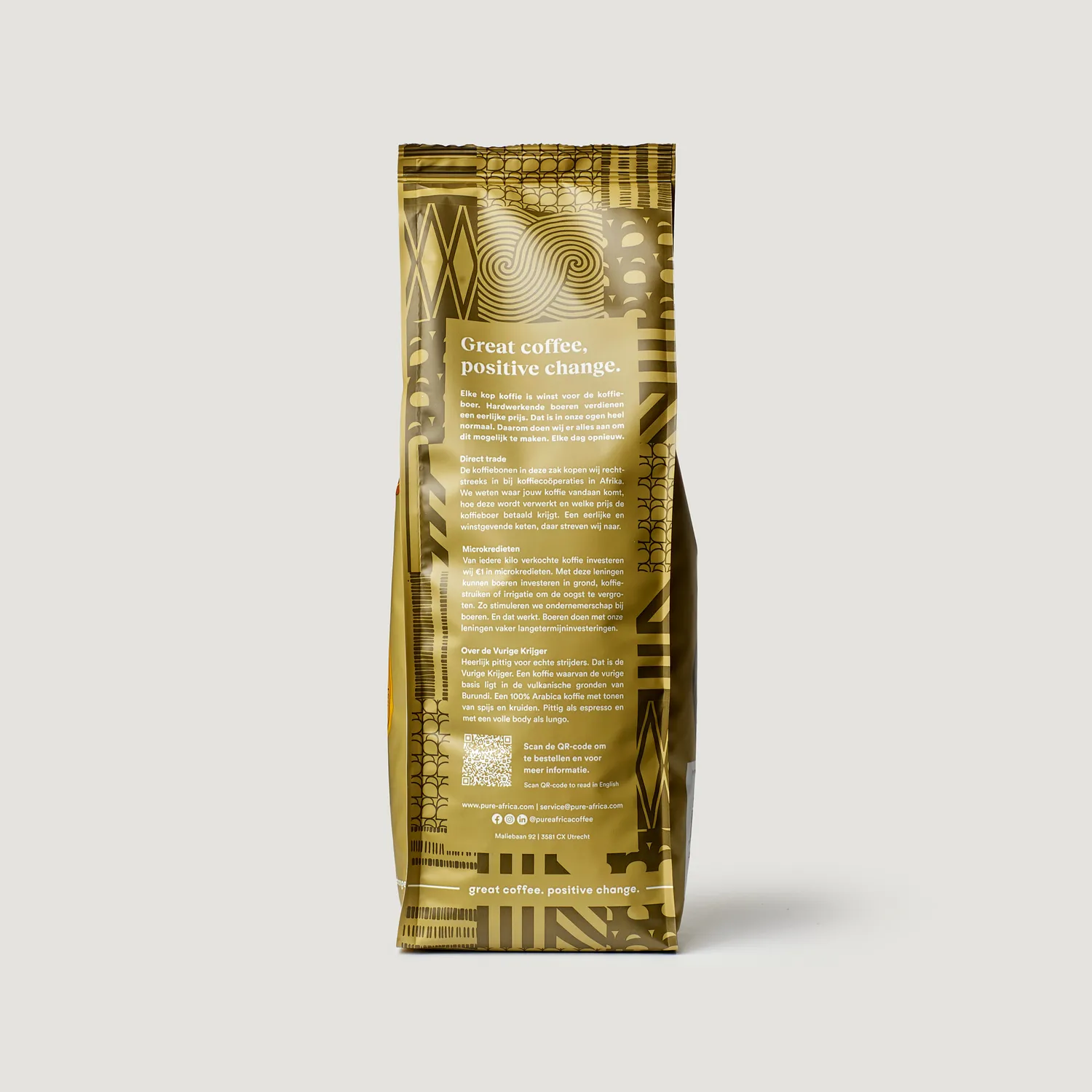 Pure Africa Coffee Vurige Krijger koffiebonen 750g fairtrade