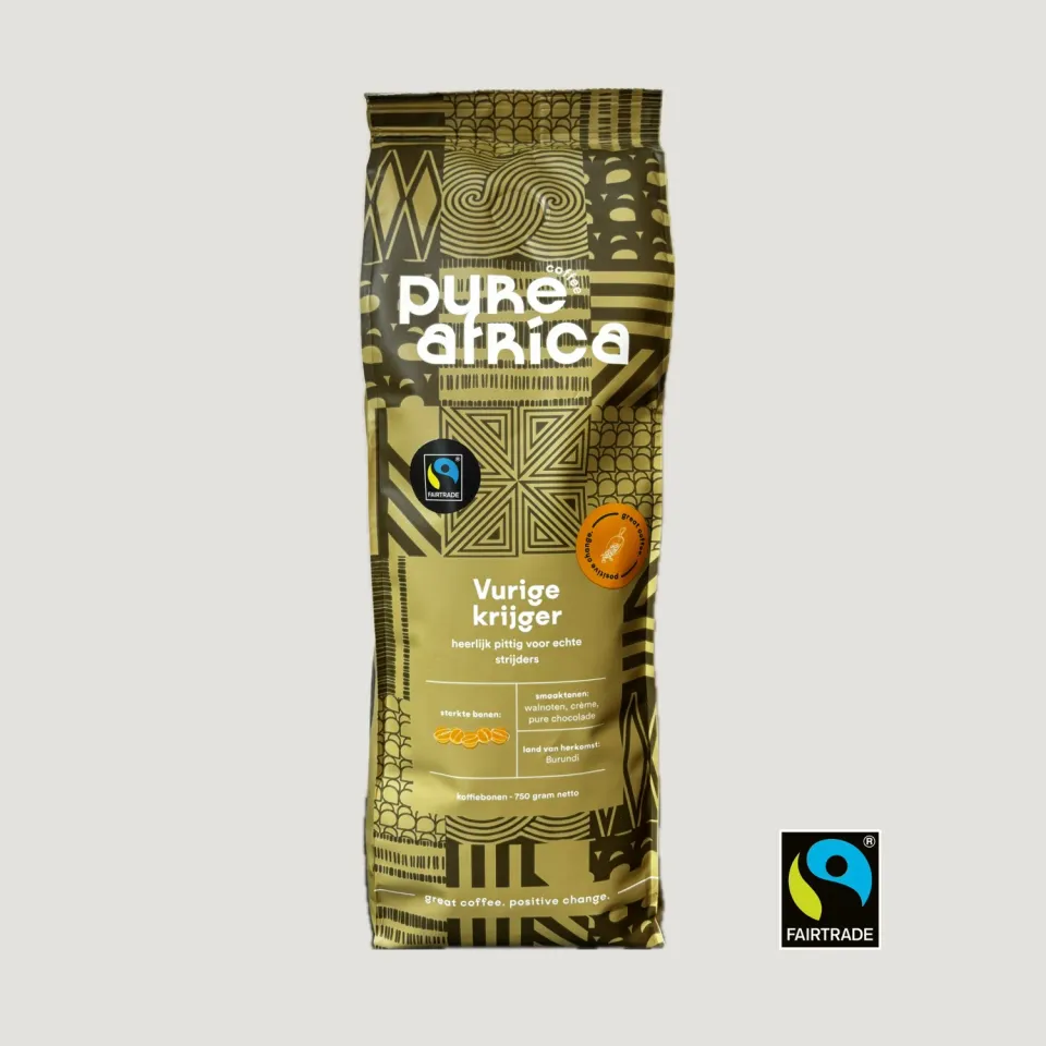 Pure Africa Coffee Vurige Krijger koffiebonen 750g fairtrade